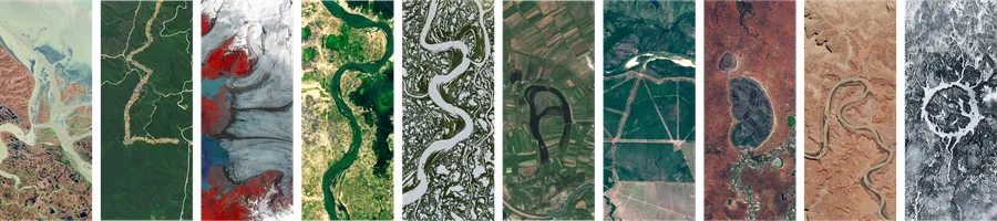 Il nome "Alessandro" composto usando immagini satellitari Landsat della NASA