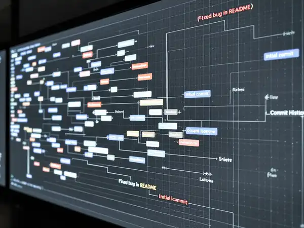 Git commit history visualization