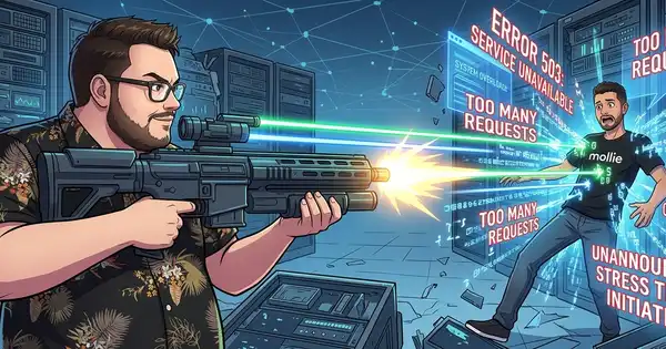 Anatoli che spara me e il mio sito con una mitraglia laser