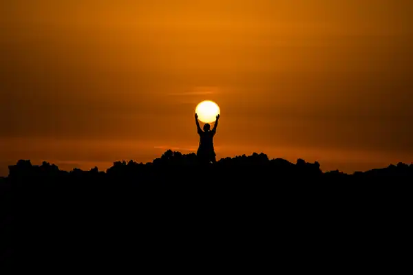 Man hugging the Sun